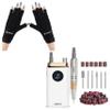 AIRSEE UV Gloves for Nail Lamp,Professional UPF50+ UV Protection Gloves for Manicures Nail Art Professional Nail Drill 35000RPM,Rechargeable Electric Nail File Kit for Acrylic Nails view 1