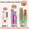 Generation 3 Replacement Heads for NEW Finishing Touch Flawless Facial Hair Remover Gen 3 - Double Precision Enhanced Floating Blades Heads for Flawless Gen 3, PACK of 6, w/Storage Case & Clean Brush view 2