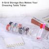 4 Pcs Acrylic Makeup Organizers, 8 Spaces Vanity Organizer, Acrylic Drawer Organizer, Lipstick Organizer, Drink Packet Organizer, Eyeshadow Palette Organizer, Countertop Makeup Organizer for Drawer view 3