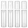 4 Pcs Empty Airless Pump Bottles, Refillable Clear Travel Pump Bottle Lotion Container Vacuum Cosmetic Container Press and Spray Pump Bottle for DIY Foundation Essential Oils Disinfectant Spray (10ml) view 1