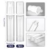 4 Pcs Empty Airless Pump Bottles, Refillable Clear Travel Pump Bottle Lotion Container Vacuum Cosmetic Container Press and Spray Pump Bottle for DIY Foundation Essential Oils Disinfectant Spray (10ml) view 2