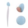 VOCOSTE Soft Plastic Silicone Cleansing Brush 5.31"x0.87" Heart-Shaped Nose Blue 1 Pc view 3