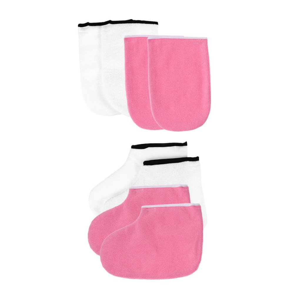 Beatifufu 2sets Foot Membrane Foot Cover Heat Sock for Hand Care Paraffin Wax Spa Waxing Glove Socks