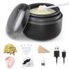 AUZEAL Nose Wax Kit Men, Ear Hair Removal For Men, Ear Hair Waxing Kit with 100 g Wax, 40 Nose Sticks, 20 Times Use, Usb Rapid Heating, Constant Temperature, Painless, Black view 1
