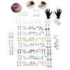 Veesper 47PCS Body Piercing Kit Stainless Steel Tongue Rings Belly Button Piercing Jewelry Black view 3