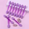 BFLCTTBD 25 PCS Foam Eyeshadow Applicators Purple Disposable Eyeshadow Sponge Sticks Double Sided Eyeshadow Brush Tip Eye Makeup Sponges view 3