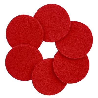 6 Pcs Extra Thick Red Cosmetic Sponge Makeup Remover Sponges Facial Wash Sponge Face Foam Pad Round Face Sponges For Cleansing