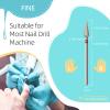 HYTOOS 4mm Long Bud Cuticle Clean Nail Drill Bit, Russian Diamond Nail Bits Professional Safety Under Nail Cleaner Burr for Cuticle Dead Skin, Electric Nails Drill Accessories, Fine view 4