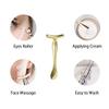 6Pcs Metal Eye and Face Cream Applicator Stick Cosmetics Spoon Spatula, Massager Tool for Facial Massage, Reduce Puffiness (Gold) view 3