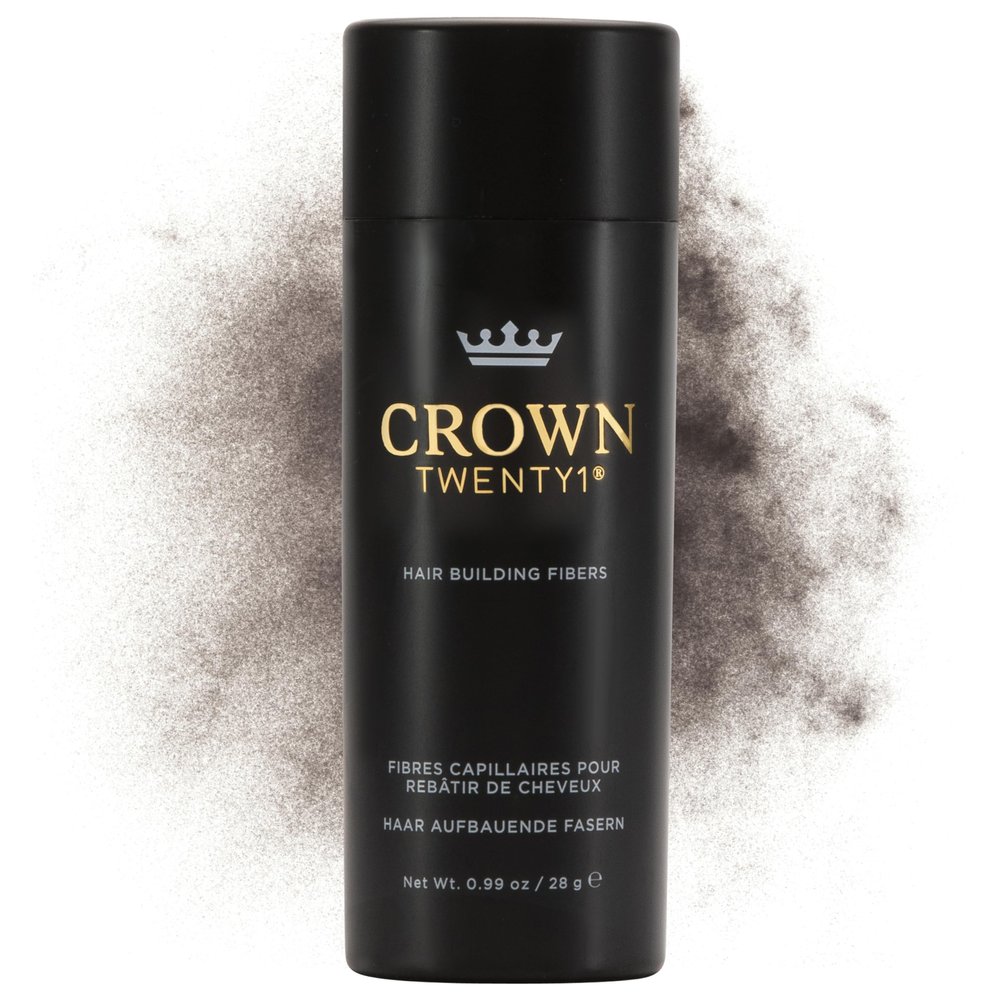 CROWN Hair Building Fibers (28g) - Instantly Cover Fine & Thinning Hair for a Thicker, Fuller Look - A Natural Keratin Concealer - 13 Shades for Men & Women - Ash Brown