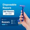 Disposable Razors for Men and Women - Case of 300 Shavers - 2 Blade Razors, Bulk - for Shaving, Tattoos, Hospitality, and More view 2