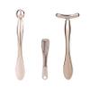 3Pcs Metal Eye and Face Cream Applicator Stick Cosmetics Spoon Spatula, Massager Tool for Facial Massage, Reduce Puffiness (Silver) view 1