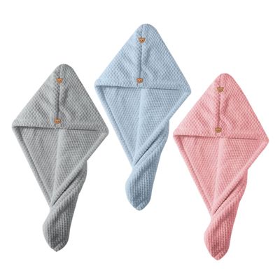 Beatifufu 3pcs Water-Absorbent Quick-Drying Hair Cap Hair Towel Bonnet for Women Quick Dry
