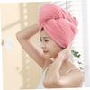 Beatifufu 3pcs Water-Absorbent Quick-Drying Hair Cap Hair Towel Bonnet for Women Quick Dry view 3