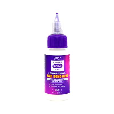EBIN NEW YORK Wonder Weave Bond Hair Bond Glue Clear | Quick Dry Weave Adhesive for Extensions & Tracks | Strong Long-Lasting Hold | Salon-Quality Finish | 1 Fl Oz