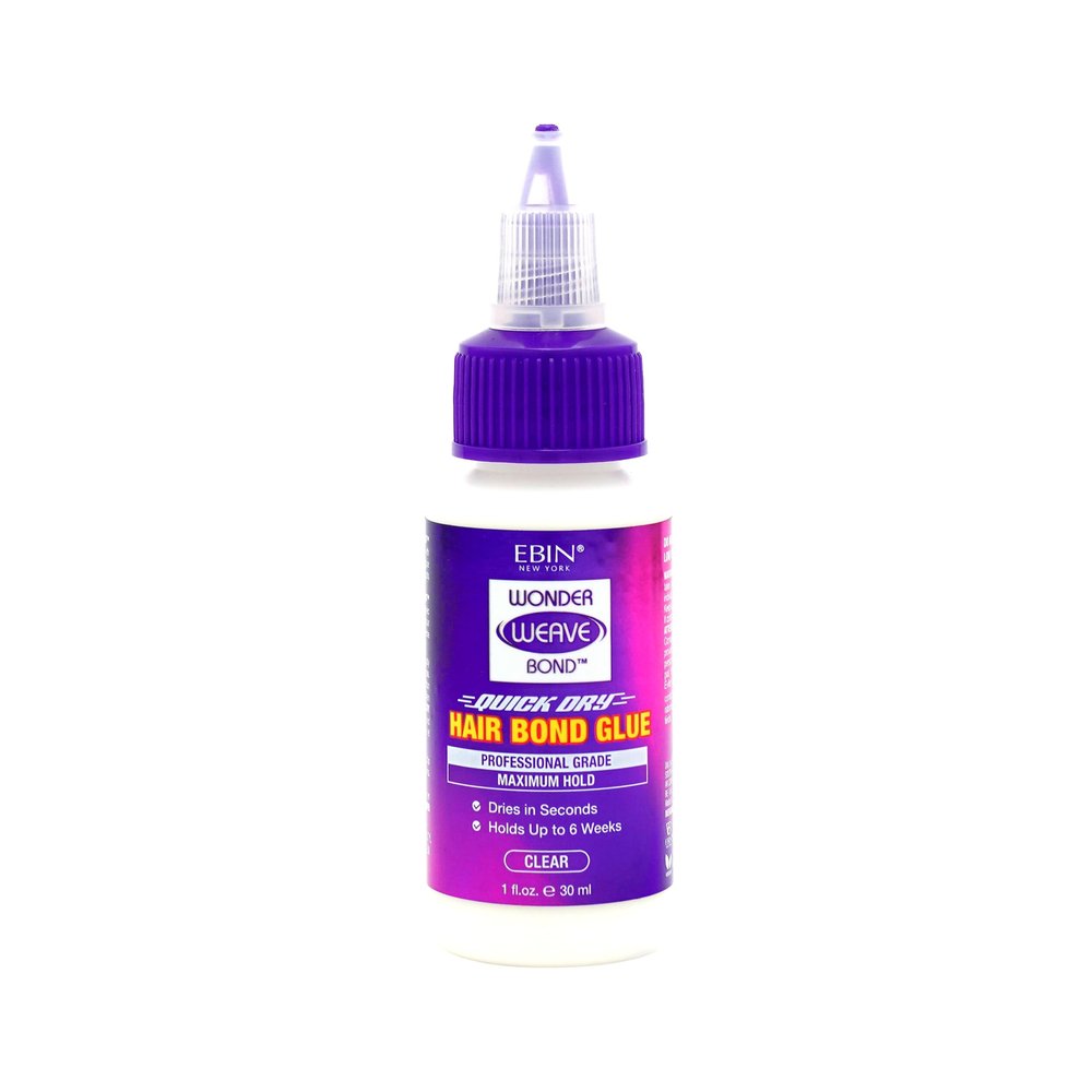EBIN NEW YORK Wonder Weave Bond Hair Bond Glue Clear | Quick Dry Weave Adhesive for Extensions & Tracks | Strong Long-Lasting Hold | Salon-Quality Finish | 1 Fl Oz