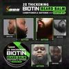 Beard Growth Kit w/ 2X Thickening Biotin Beard Balm & Mustache Wax + 6X Liquid Biotin with Collagen Peptides for Facial Hair Growth - Formulated in America view 2