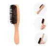Baluue Portable Beard Grooming Brush Wooden Handle Soft Bristles for Easy Styling Compact and Lightweight Beard Care Tool for Men for Home Travel Use view 2