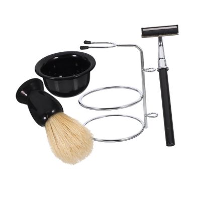 FOMIYES Manual Razor Set for Men Shaving Kit Brush Bowl Stand Travel Shaving Tools Kit