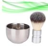 FRCOLOR 2pcs Stainless Steel Beard Brush Metal Bowl Men's Facial Cleaning Beard Brush for Men view 3
