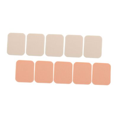 Baluue 10pcs Multipurpose Cosmetic Puff Square Makeup Pads for Face Body Soft Velour Applicators for Dry Wet Use for Foundation Powder Application