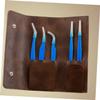 Baluue 1pc Eyelash Tweezers Storage Bag Elegant Faux Pouch for Eyelash Extension Tools Lightweight and Organizer for Makeup Tweezers and Accessories view 3