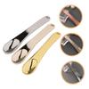 FIXOSHEE 3pcs Mini Metal Makeup Spatula for Face Cream Skincare and Cosmetics Application Includes Gold Silver and Rose Gold Spatulas for Convenient Touch-ups view 4
