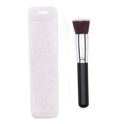 Beatifufu 2pcs Wooden Handle Face Brush Set Makeup Brush for Loose Powder Professional
