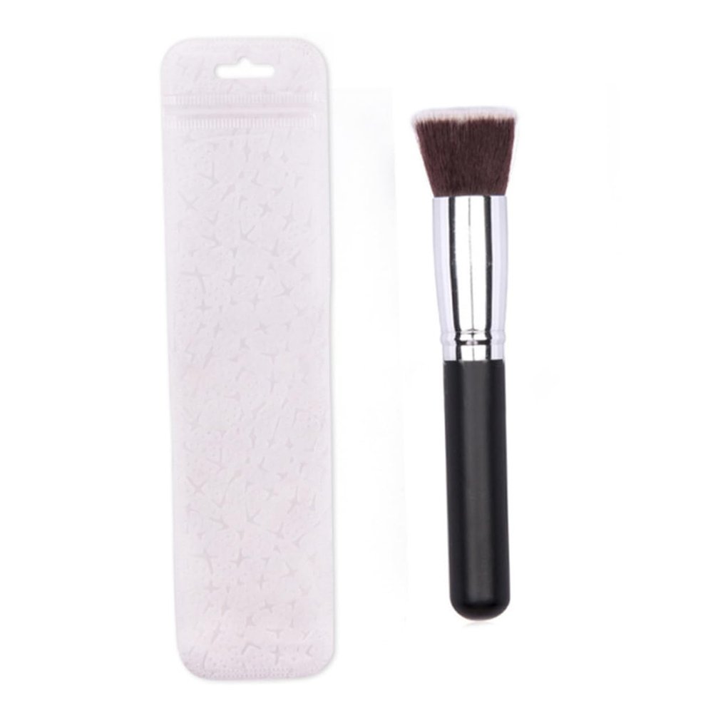 Beatifufu 2pcs Wooden Handle Face Brush Set Makeup Brush for Loose Powder Professional