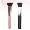 Beatifufu 2pcs Wooden Handle Face Brush Set Makeup Brush for Loose Powder Professional view 4