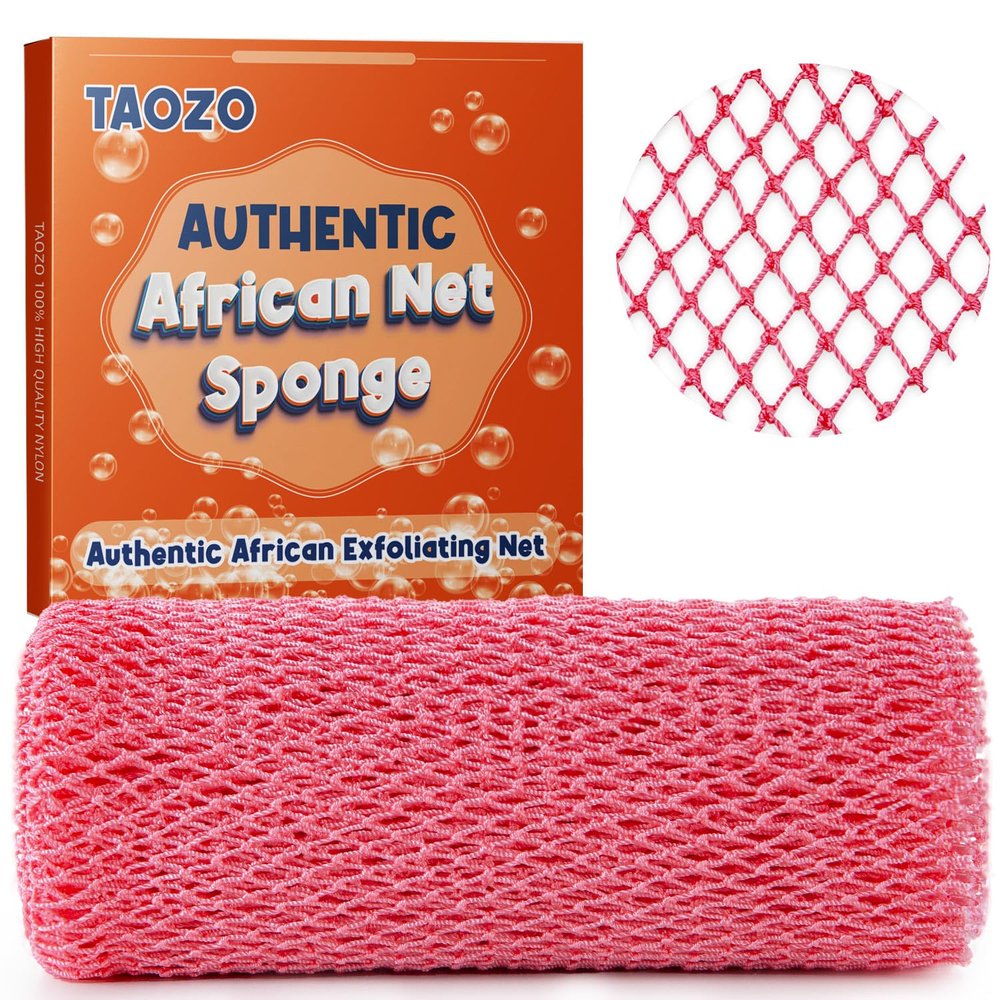 African Net Sponge Authentic African Exfoliating Net Sponge Long Net Bath Sponge Rag African Wash Net Shower Body Scrubber