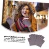 Beatifufu Hand Moisturizing Gloves Half Gloves Women Gel Gloves Dry Hand Gloves Comfortable Elastic for Winter view 3