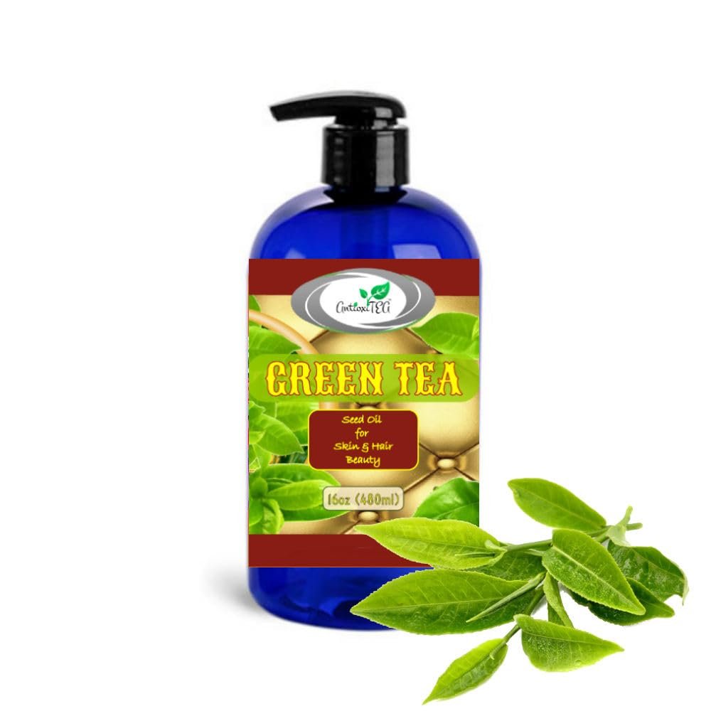 AntioxiTEA Green Tea Seed Oil (Camellia Sinensis), Virgin - 16oz (480ml)