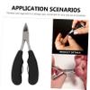 Beatifufu Nail Clippers Set Ergonomic Manicure Pedicure Tools for Home Use Durable Cutters for Thick Nails Black view 2