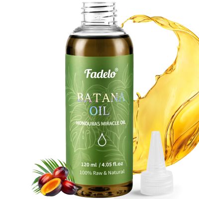 Fadelo Batana Oil - Dr Sebi Organic Oil for Hair Growth, 100% Raw Pure Natural from Honduras, Deeply Nourishing Scalp for Thicker & Stronger Hair, 4.05 fl oz