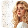 Glitter Freckles Face Tattoo, 2pcs Gold Sparkle Freckle Tattoo and 2pcs Silver Glitter Freckle,Makeup Patches, Face Glitter Speckles view 1