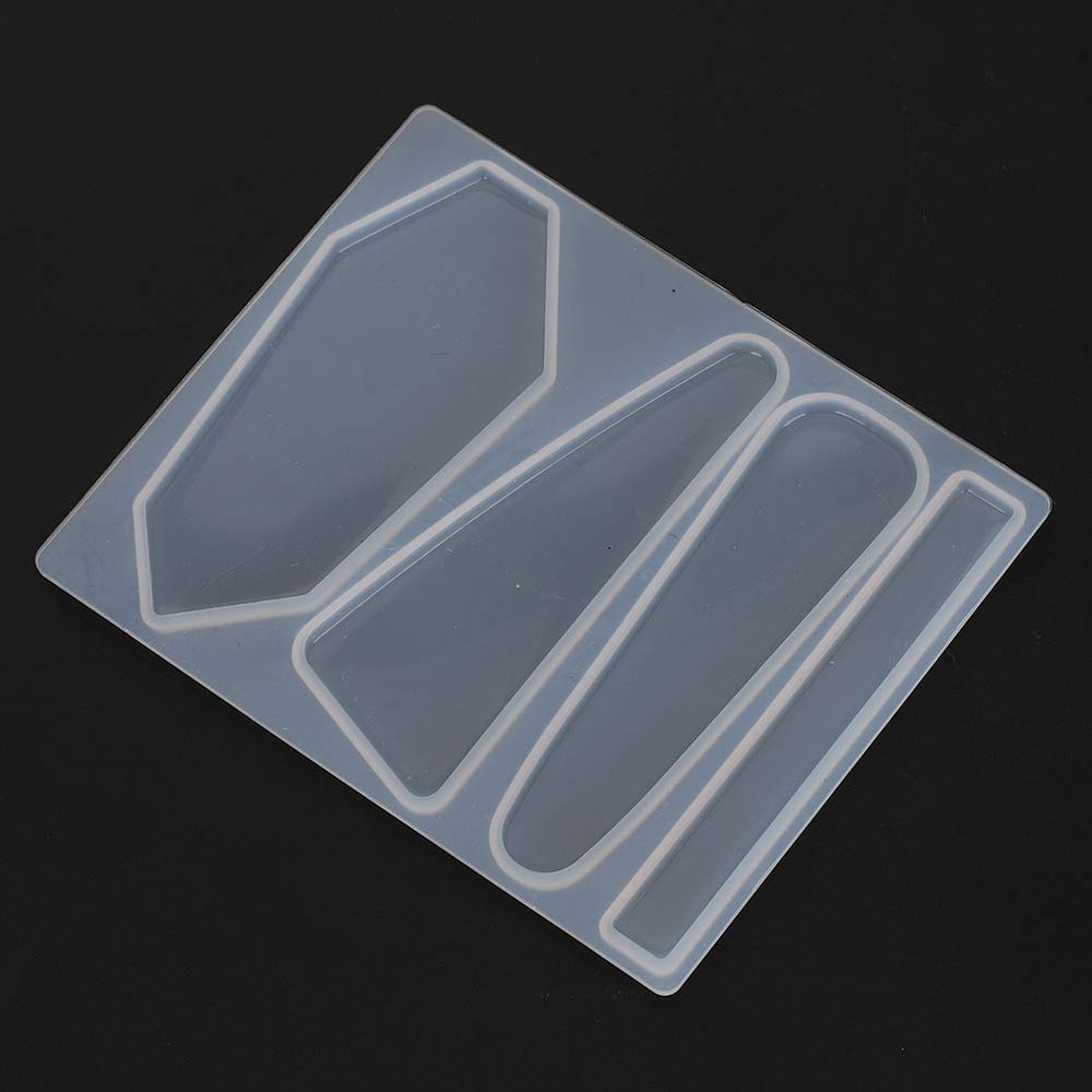 2Pcs Barrette Silicone DIY Hair Stick Making Ting Tools for Resin Art, Kids Girl Women DIY Barrette Pendant Keychain (Type 2)
