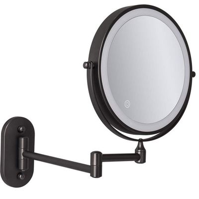 IJPDXOLBQ Wall Mounted Makeup Mirror LED Touch Sn Adjustable with 3 Color Lights Double Sided 1X/5X Magnifying Vanity Mirror