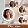 IJPDXOLBQ Wall Mounted Makeup Mirror LED Touch Sn Adjustable with 3 Color Lights Double Sided 1X/5X Magnifying Vanity Mirror view 3