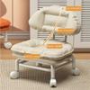 SHGCLKD Creative Makeup Stool, Swivel Stool with Backrest, Entry Movable Shoe Stool, Suitable for Bedroom, Living Room, Office, Entry(White) view 4