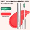 popcode Peel Off Lip Stain - Long Lasting, Transfer Proof and Waterproof Tattoo Lip Tint, Matte Finish Lip Stain Peel Off, Infused with Vitamin E & Algin & Hydroxyacetophenone, #004 Burgundy view 3
