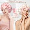 Ufgin 100% Mulberry Silk Bonnet for Sleeping Women Double Layer Silk Hair Bonnet Natural Silk Sleep Cap with Elastic Reversible Hair Wrap (Pink+Beige) view 2