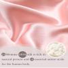 Ufgin 100% Mulberry Silk Bonnet for Sleeping Women Double Layer Silk Hair Bonnet Natural Silk Sleep Cap with Elastic Reversible Hair Wrap (Pink+Beige) view 3