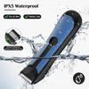 Ball Trimmer Shaver, Waterproof Electric Body Hair Trimmer for Men Women Wet Dry Use, Blue view 3