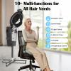 Bacacoo Salon Hair Steamer, 110V 700W Multi-Function Steamer Machine, Standing Steamer, Hair Dyeing Perming Oil Treatment Machine with Wheels (Black) view 3
