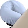 600TC Massage Table Sheet Set-100% Egyptian 3-Piece Massage Sheet Set-Ultra-Light,Premium Facial Bed Cover,Wrinkle Free, Includes Flat Sheet,Fitted Sheet with Face Cradle Cover [ Light Blue Solid ] view 3