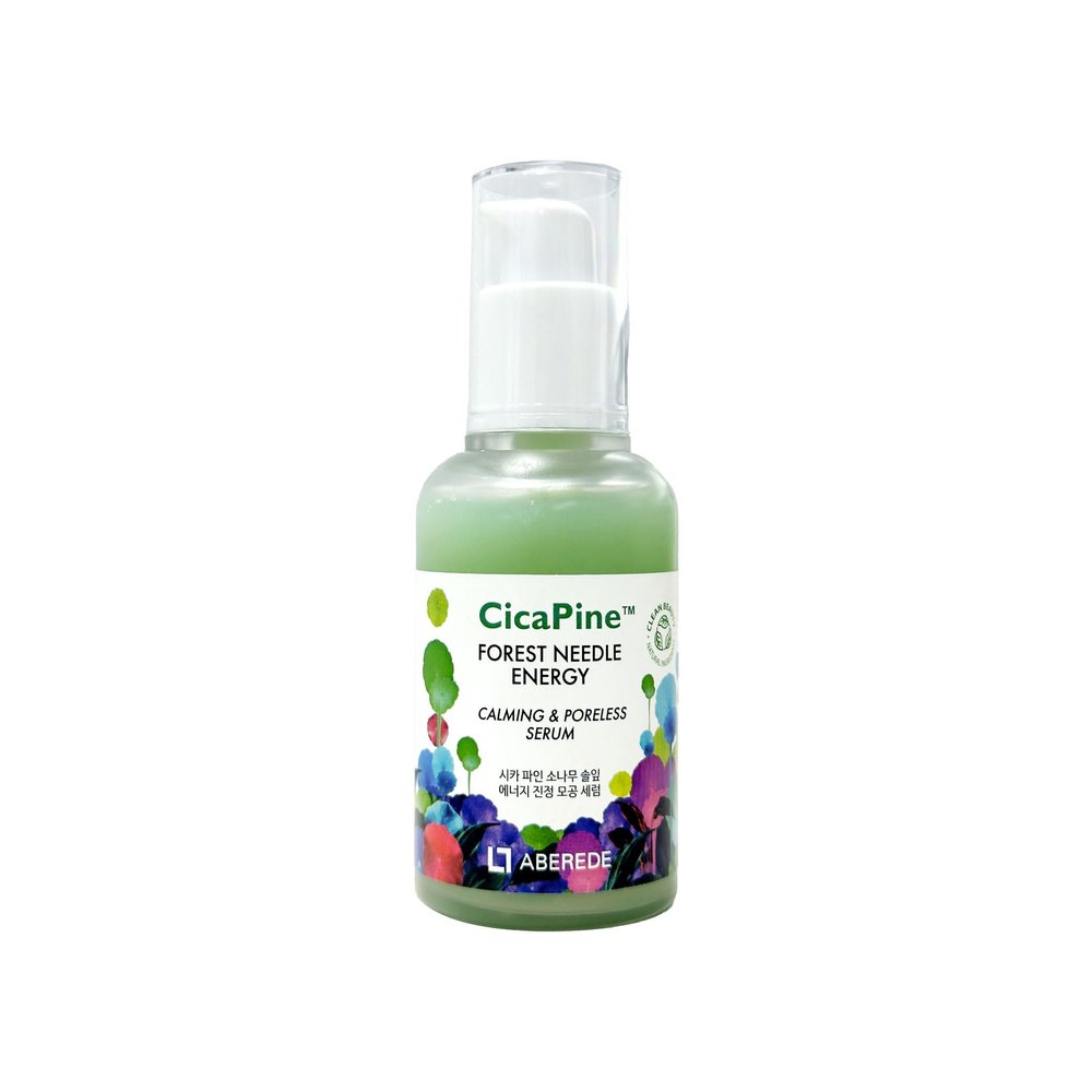 ABEREDE Cicapine Forest Needle Energy Calming & Poreless Serum 1.69 fl oz / 50ml, Cica + Pine Extract Soothing Serum, Hydrating Pore-Tightening, Lightweight Vegan K-Beauty, Vegan K-Beauty Skincare