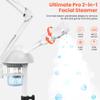 TASALON 2-in-1 Professional Facial Steamer with 5X Magnifying Lamp, Esthetician Steamer on Wheels, White, Facial Steamer, Cleansing, Hydrating, Pore Treatment view 3