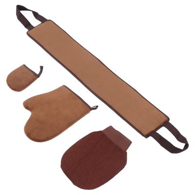 4 Pcs Self Tanner Mitt, Self Tanning Applicator Glove with Thumb,Self Tan Back Applicator, Mini Face Tan Mitt, Reusable Washable Sunless Tan