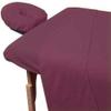 600TC Massage Table Sheet Set-100% Egyptian 3-Piece Massage Sheet Set-Ultra-Light,Premium Facial Bed Cover,Wrinkle Free, Includes Flat Sheet,Fitted Sheet with Face Cradle Cover [ Wine Solid ] view 1